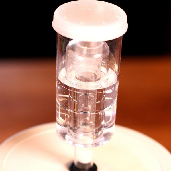 Barboteur installé avec de l'eau, ou de l'alcool