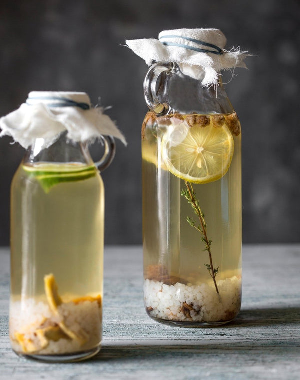 Kéfir de fruits en train de fermenter.