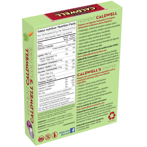 Ferment lactique Caldwell pour légumes frais