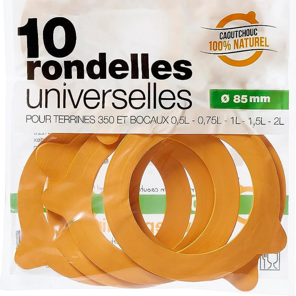 Rondelles orange caoutchouc Le Parfait 85mm