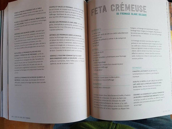 Recette de Feta crèmeuse du livre L'art de faire son fromage
