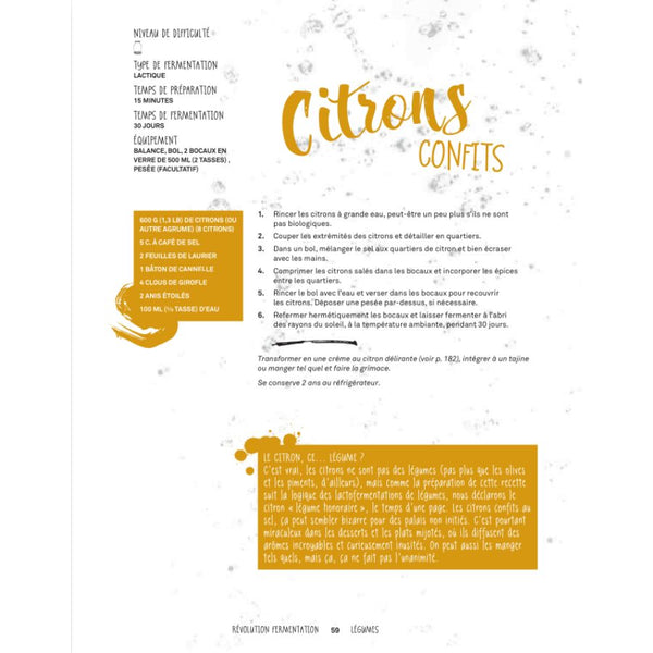 Recette Citrons - Extrait Livre Révolution Fermentation