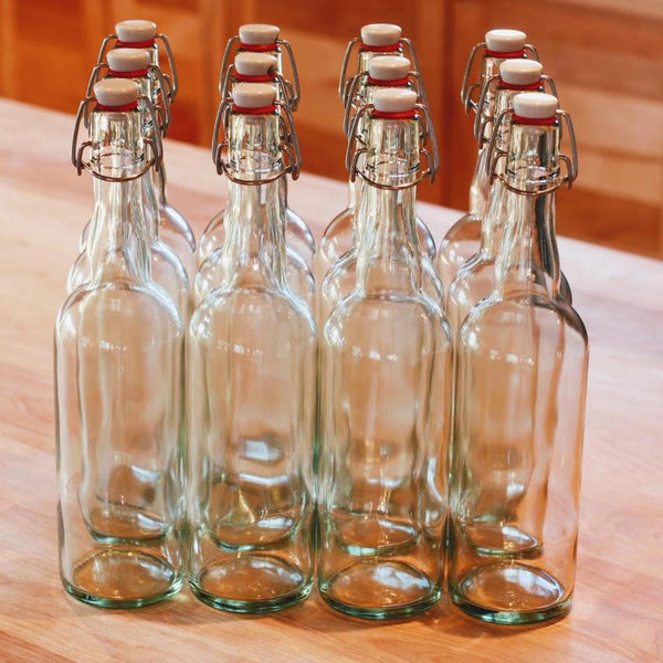 12 bouteilles transparente bouchon Swing Top
