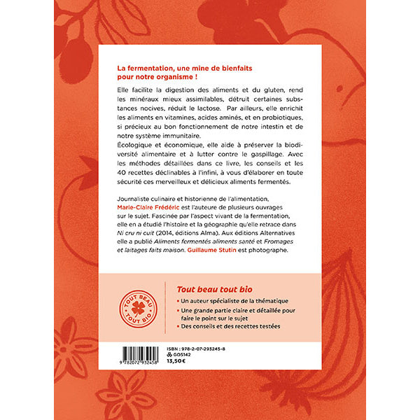 Dos du livre Aliments fermenté aliments santé Marie-Claire Frédéric