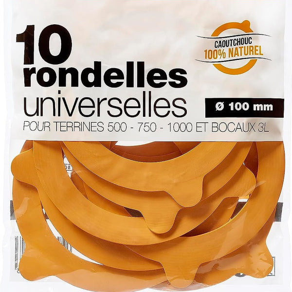 Rondelles orange caoutchouc Le Parfait 100mm